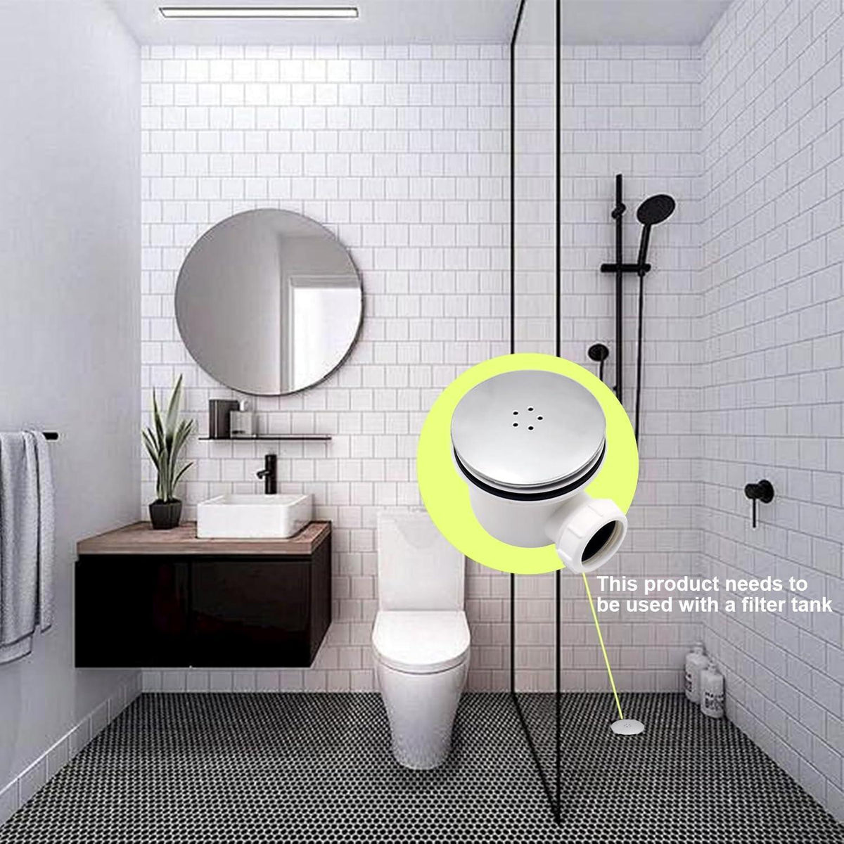 Duschabfluss Abdeckung 90/115mm – Haarfänger für Dusche & Badewanne