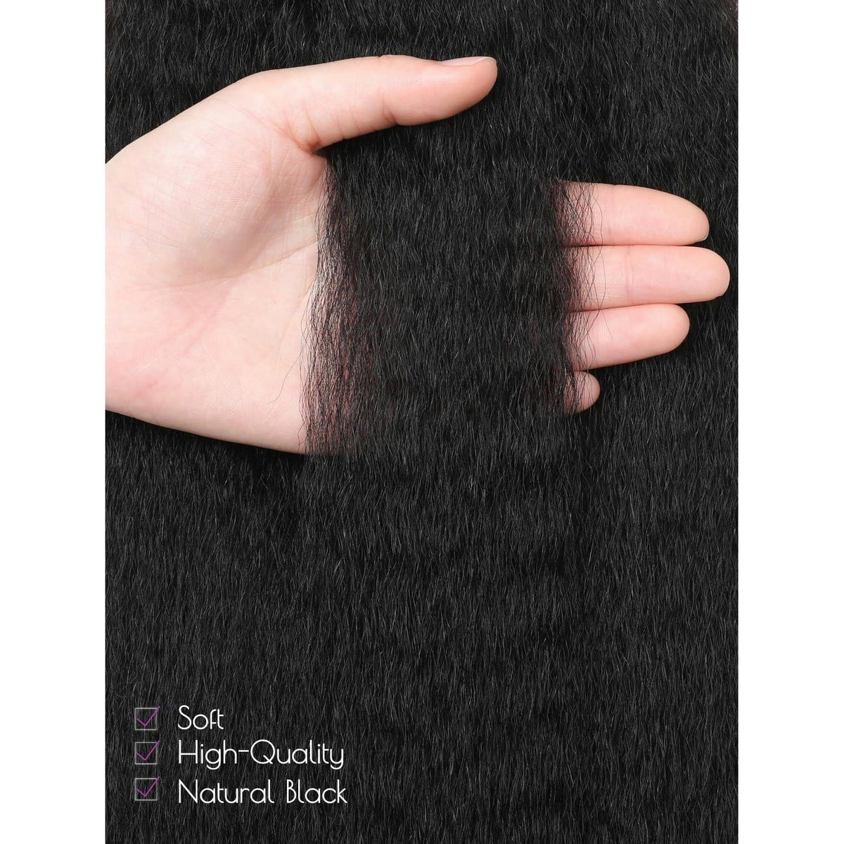 Echthaar Clip-In Extensions – 35cm, 120g, Schwarz