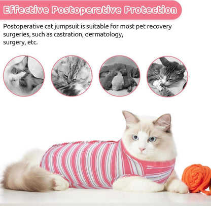 Katzenbody OP Postoperative Katzenkleidung rosa M - CITÉTOILE