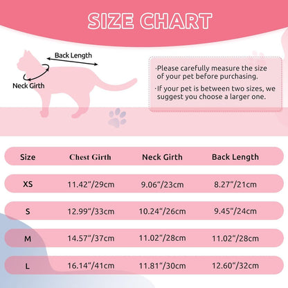 Katzenbody Post Op Erholungsanzug Bauchwunden Rosa M