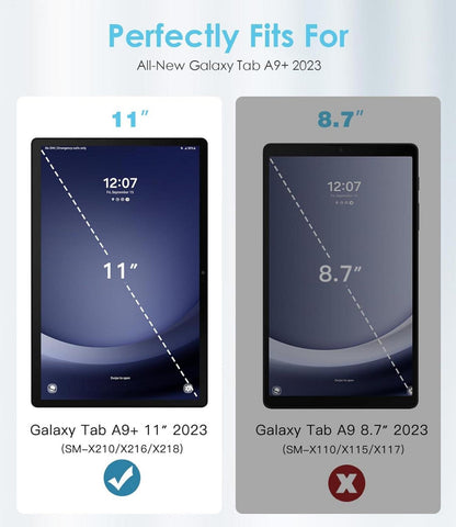 TiMOVO Drehbare Hülle für Samsung Galaxy Tab A9 Plus 11 Zoll