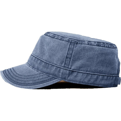 Unisex Military Cap Denim Baseball Cap Verstellbar Dunkelblau