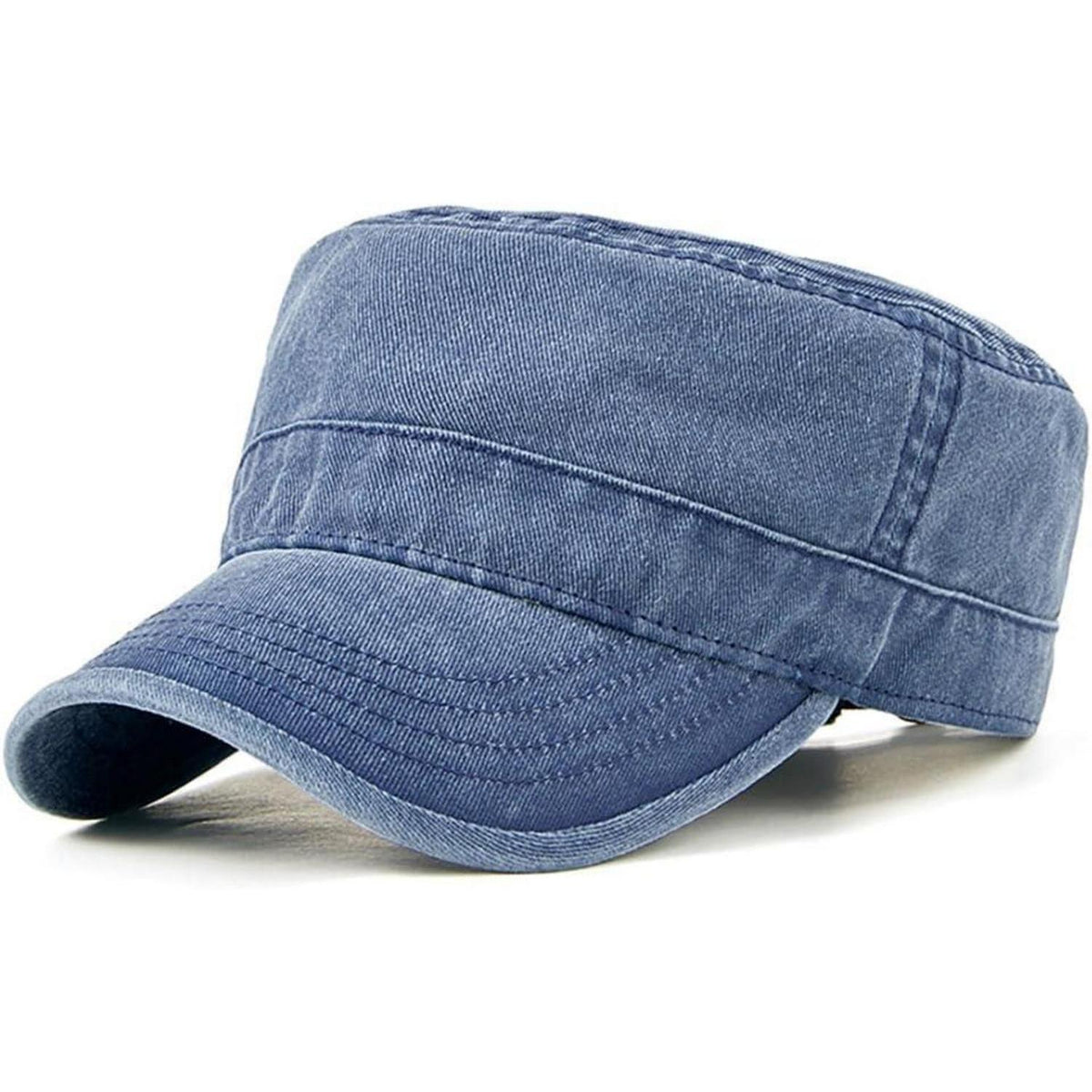 Unisex Military Cap Denim Baseball Cap Verstellbar Dunkelblau
