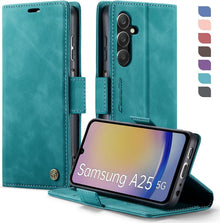 Samsung Galaxy A25 5G Hülle Klapphülle RFID Schutz Grün