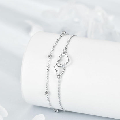 Fußkettchen 925 Sterling Silber mit Blumen & Bösem Auge