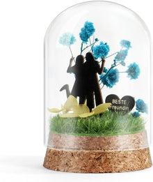 Ewige Blumen im Glas mit Geschenkbox für beste Freundin