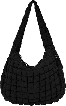 Gesteppte Puffer Tasche Baumwolle Crossbody Tote Stepptasche Einfarbig