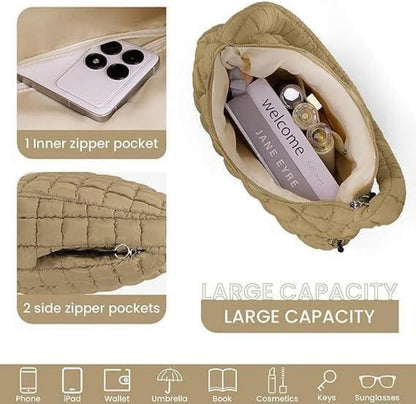 Gesteppte Umhängetasche Damen Puffer Tote Bag Crossbody Stepptasche