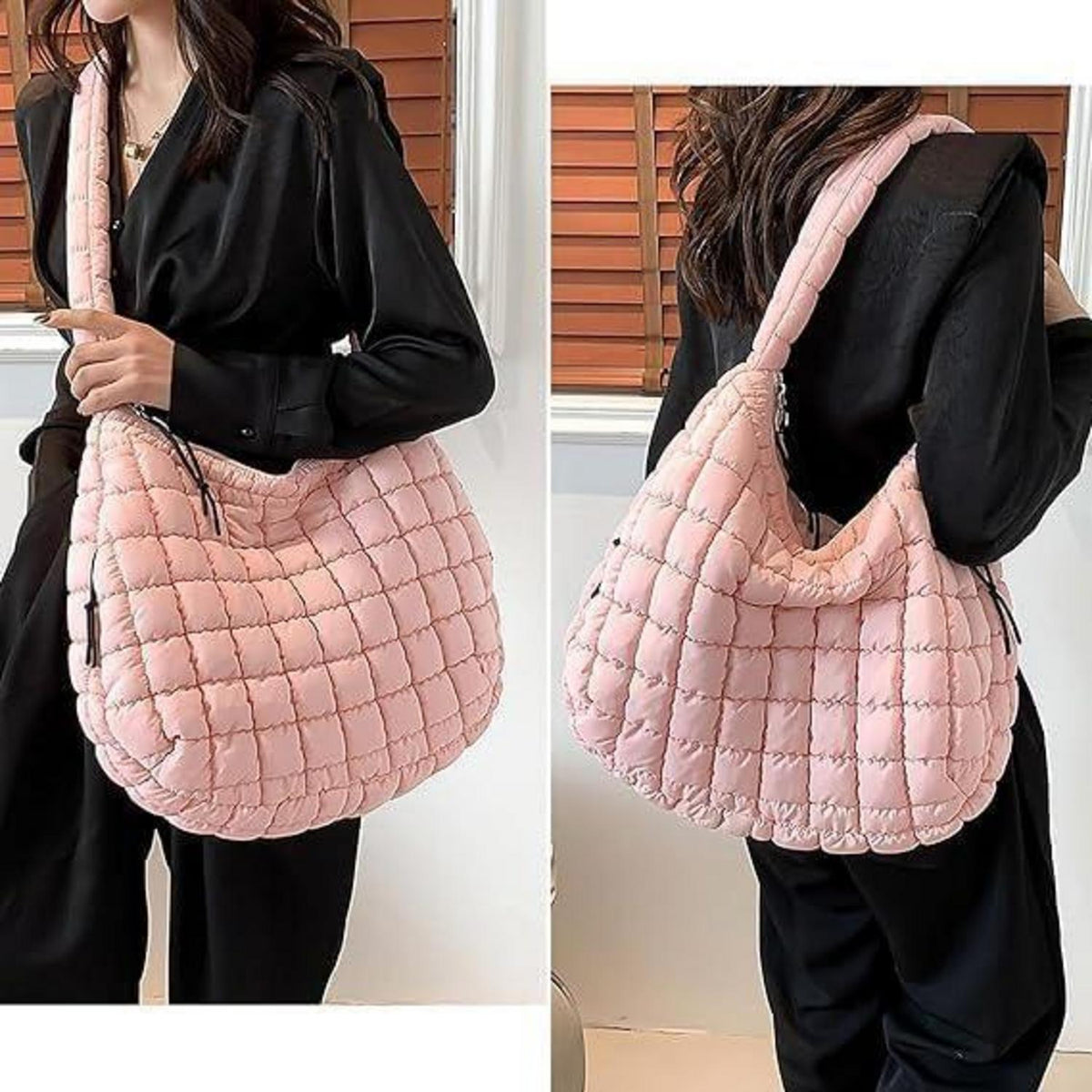 Gesteppte Umhängetasche Damen Puffer Tote Bag Crossbody Bag