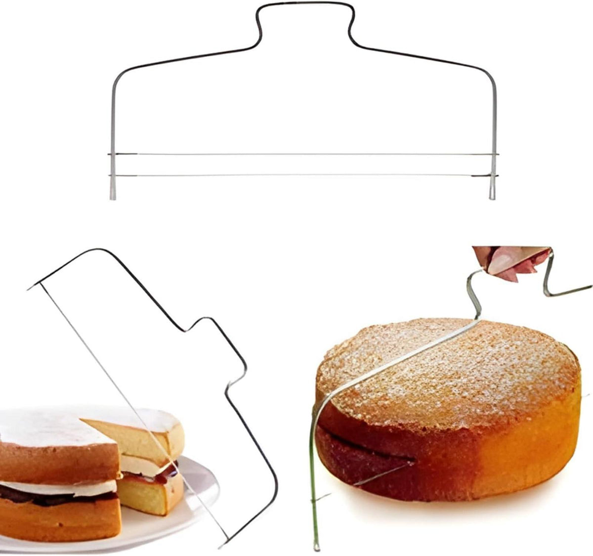Multifunktionaler Kuchenschneider Edelstahl einstellbare Höhe