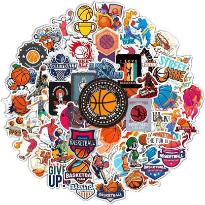 Basketball Aufkleber Set – 50 Niedliche Sticker für Auto & Laptop