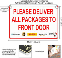 Paketlieferung zur Fronttür | Schild für effiziente