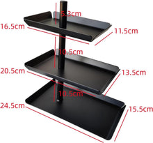 3-stufige Schwarz Metall Obst Etagere für Dessert & Obst