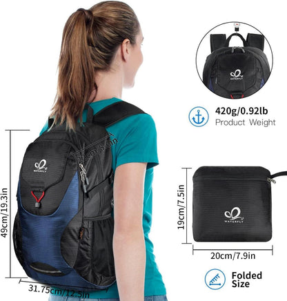 WATERFLY Ultraleichter Faltbarer Wanderrucksack 30L mit