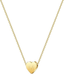 Symretie 14K Gold Vergoldete Damen Halskette mit Buchstabe M initiale