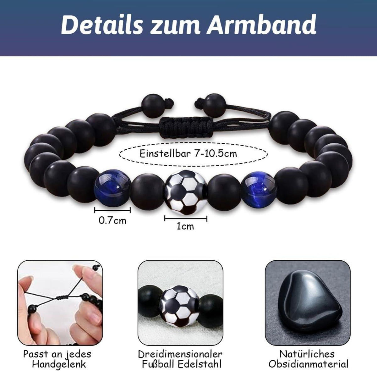 Schulanfang Geschenk Set Schultüte Fußball Armband
