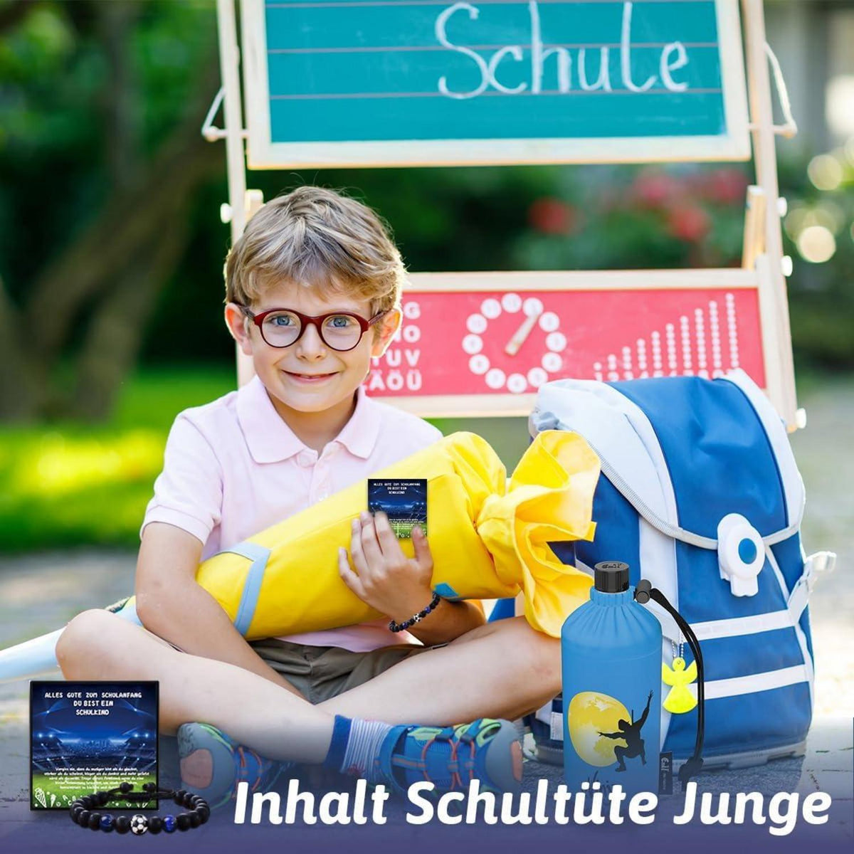 Fußball Armband Einschulungsgeschenke Jungen Geschenkbox 2024