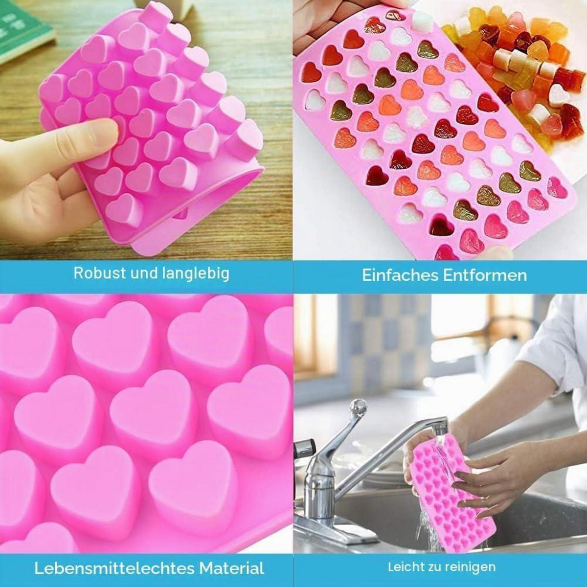 Silikon Gummibärchen Form 3er Set mit Pipetten