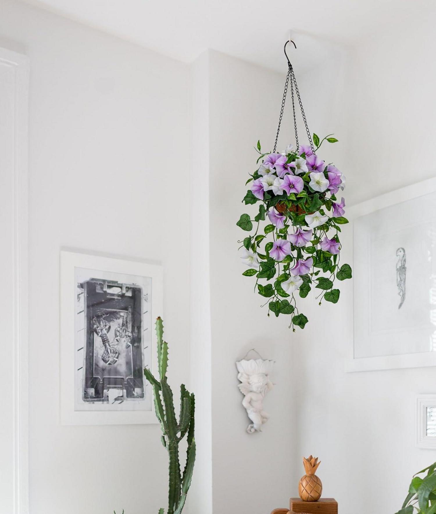 Kunstblume Morning Glory Hängende Pflanze 70 cm