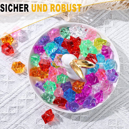 Acryl Diamanten 100 Stück in verschiedenen Farben 2,5 x 1,5 cm