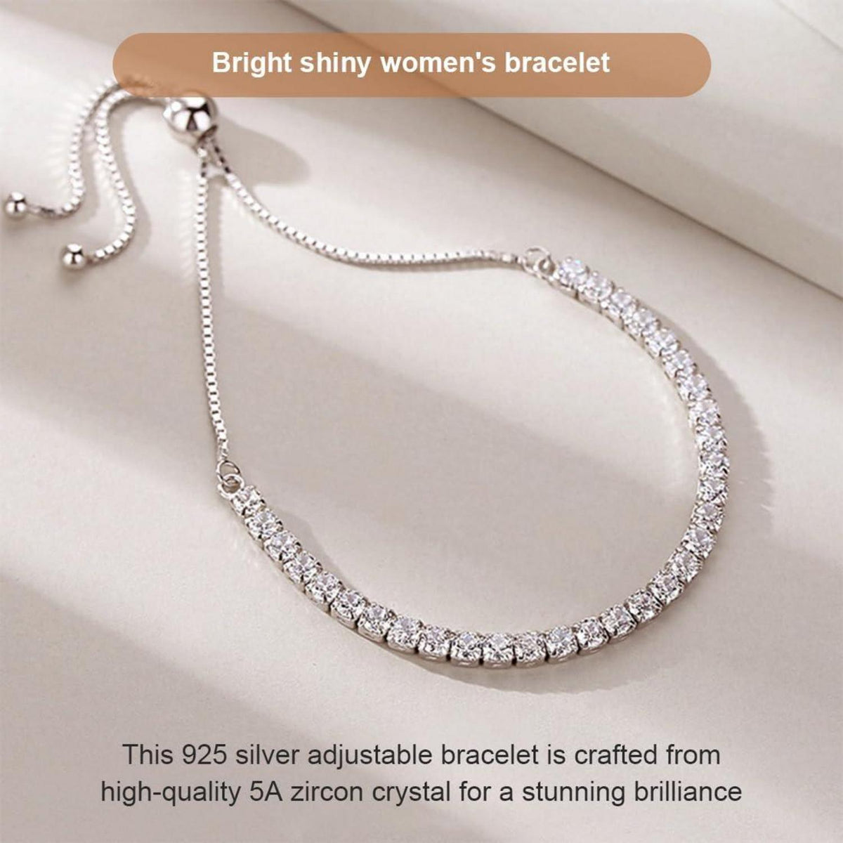NTRUXZP Silber Damen Tennis Armband mit Zirkonia 925