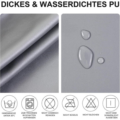 Stuhlbezüge 6er-Set, wasserdicht & abnehmbar in Lederoptik