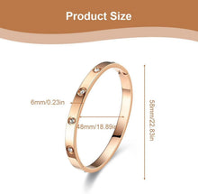 Damenarmband Edelstahl Zirkonia Armband 6mm breit Armspange