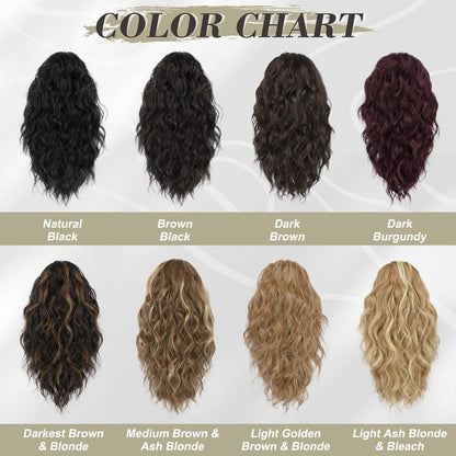 Kurze Wellige Pferdeschwanz Haarverlängerung Clip Damen 30CM Schwarz Braun