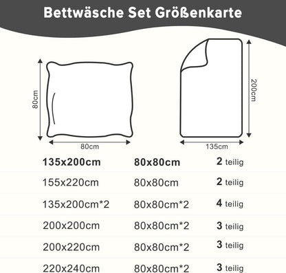 Ohano Bettwäsche-Set Mikrofaser Anthrazit 135x200cm
