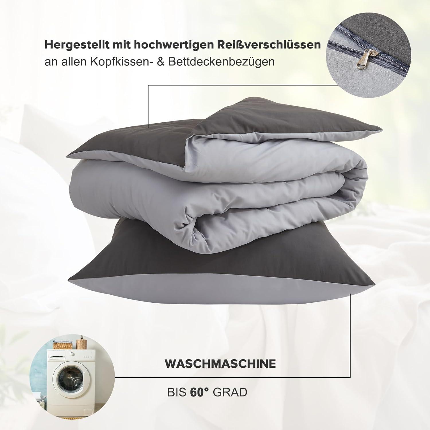 Bettwäsche-Set 200x220cm 3-teilig mit