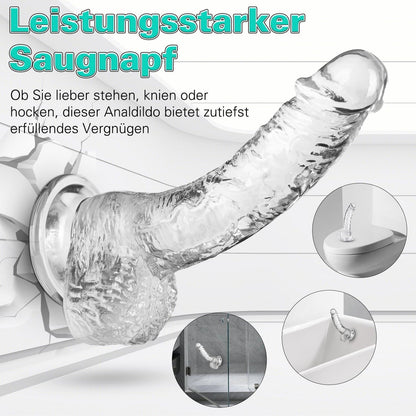 Realistischer Dildo Starkem Saugnapf Anfänger Echten Venen Prallen
