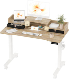 Elektrischer Schreibtisch Höhenverstellbar 120x60cm Stehschreibtisch