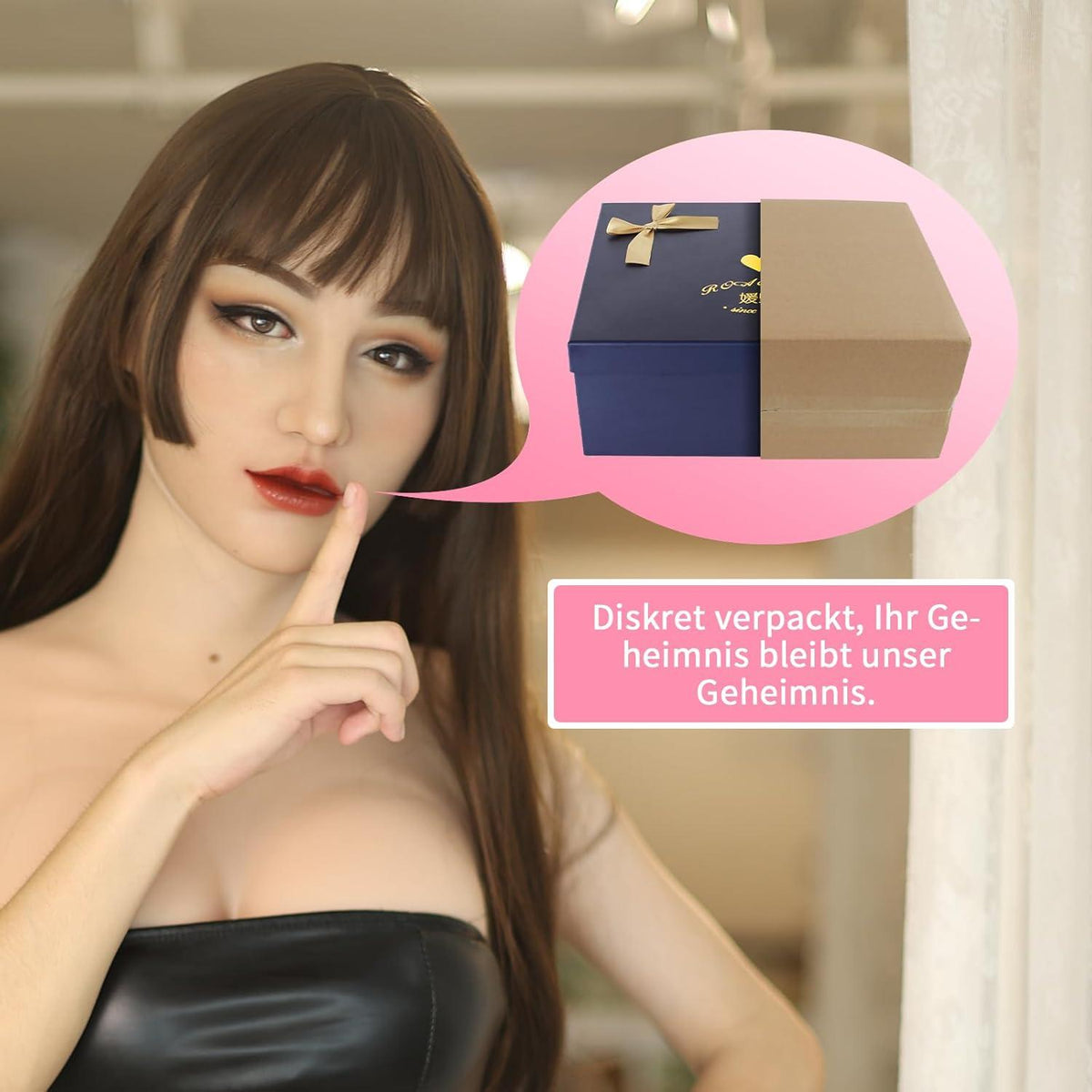 Weibliche Silikon Maske Realistische Haut Gesicht Crossdresser