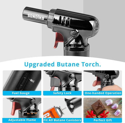 Sondiko Flambierbrenner 175 ml Butan Kraftstoff S907 Bunsenbrenner-Kit