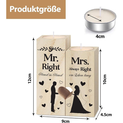 Hochzeitsgeschenk Kerzenständer Verlobung Jahrestag Geschenk