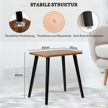 Modernes rechteckiges Holz Beistelltisch-Set