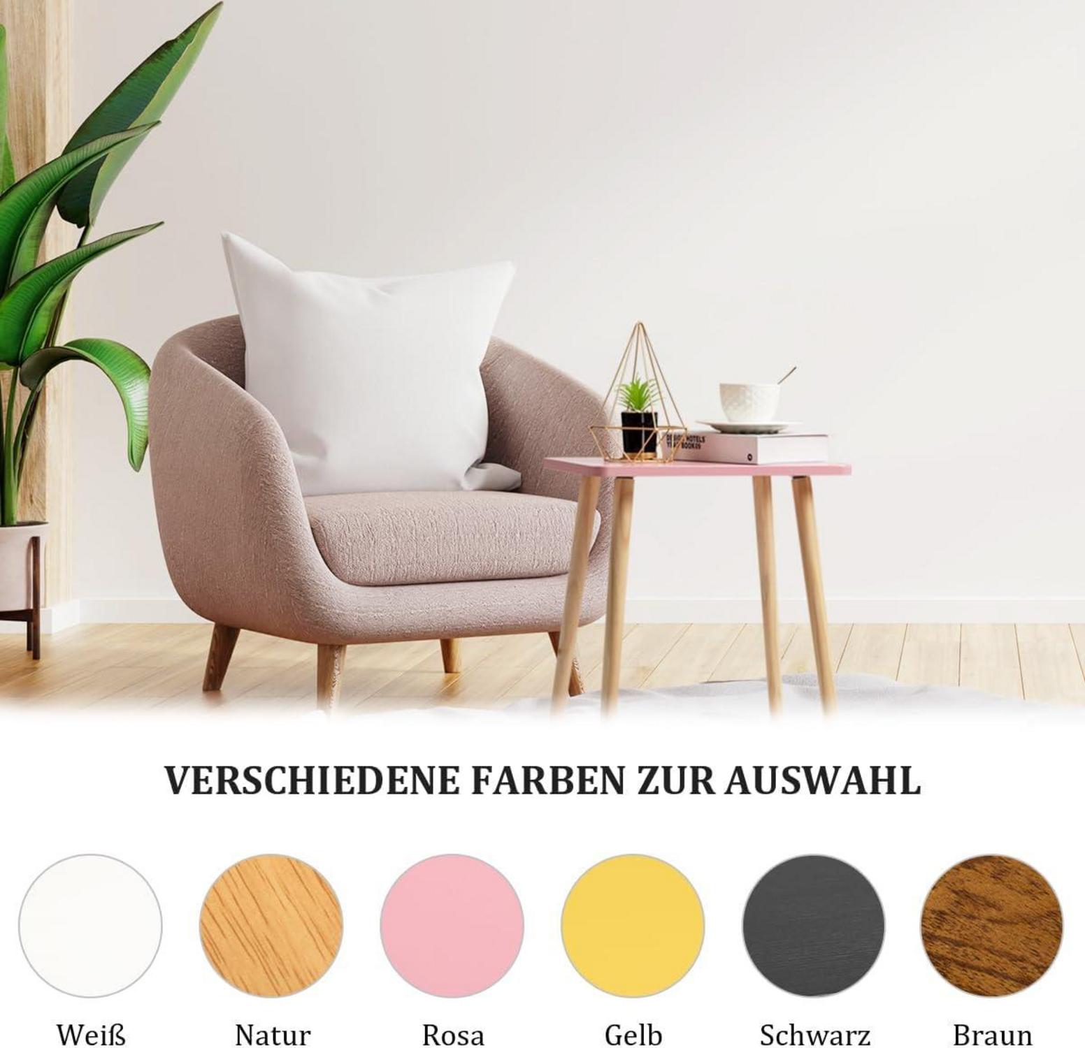 FORAOFUR Beistelltisch klein Akzenttisch Wohnzimmer Schlafzimmer Balkon Büro modern Nachttisch wasserfest