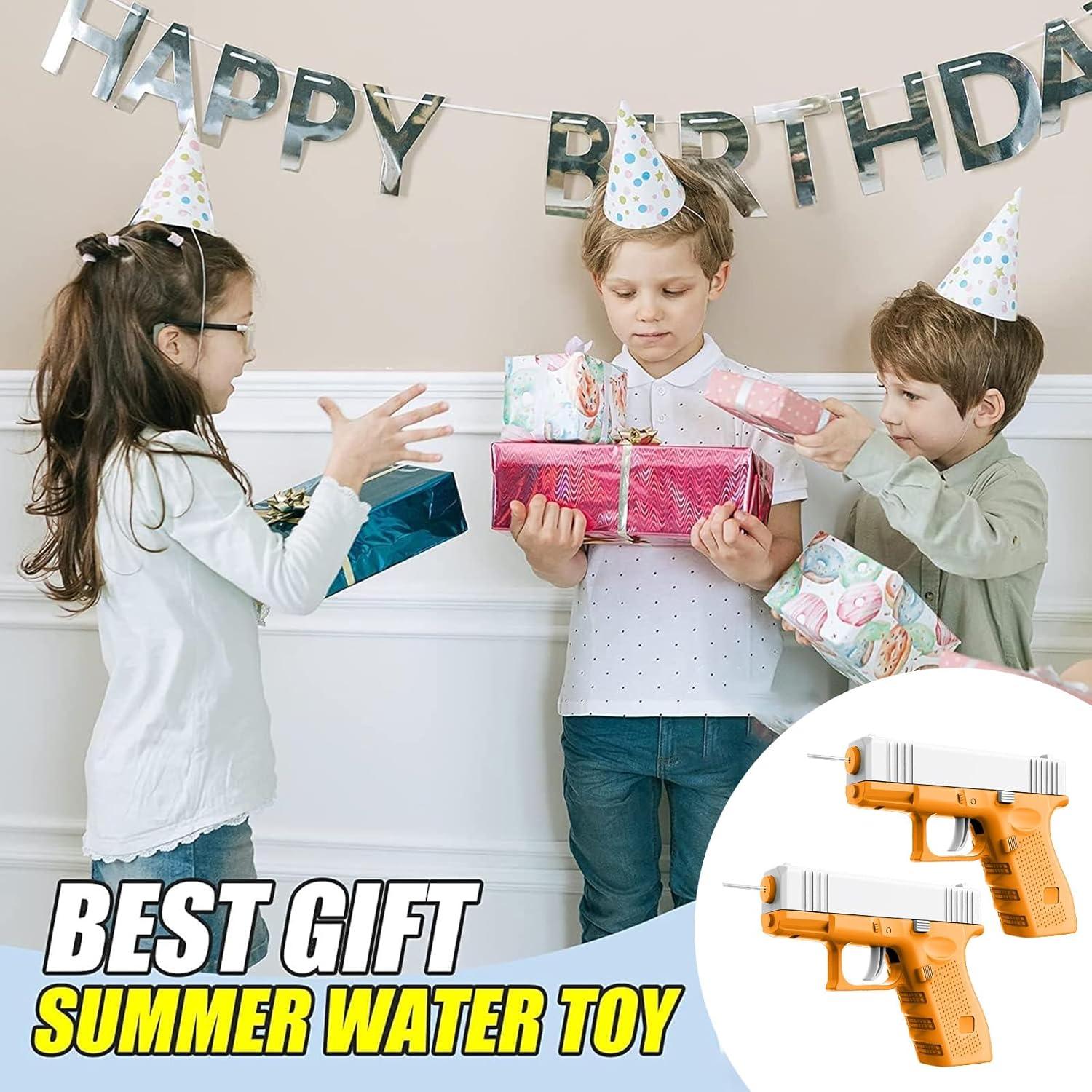2er Pack Mini Wasserpistolen für Kinder mit großer Reichweite Orange