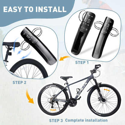 MEGHNA Fahrrad Schutzblech-Set Vorne Hinten Universal MTB Rennrad 20-29 Zoll