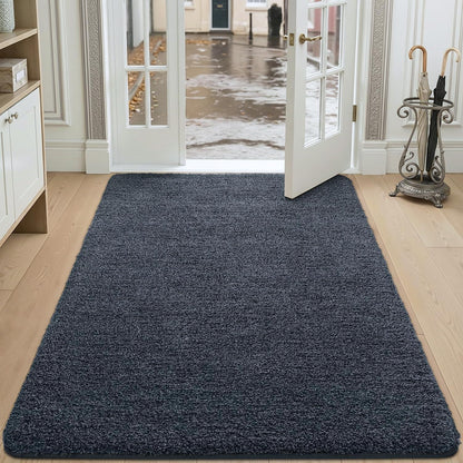 Fußmatte Innen Blau-Schwarz 120x180 cm – Rutschfest & Saugfähig