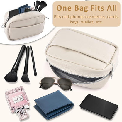 Handy Umhängetasche Echtes Leder Crossbody Bag mit 2 Schultergurt