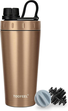 Isolierte Protein Shaker Flasche Edelstahl 20 oz BPA-frei