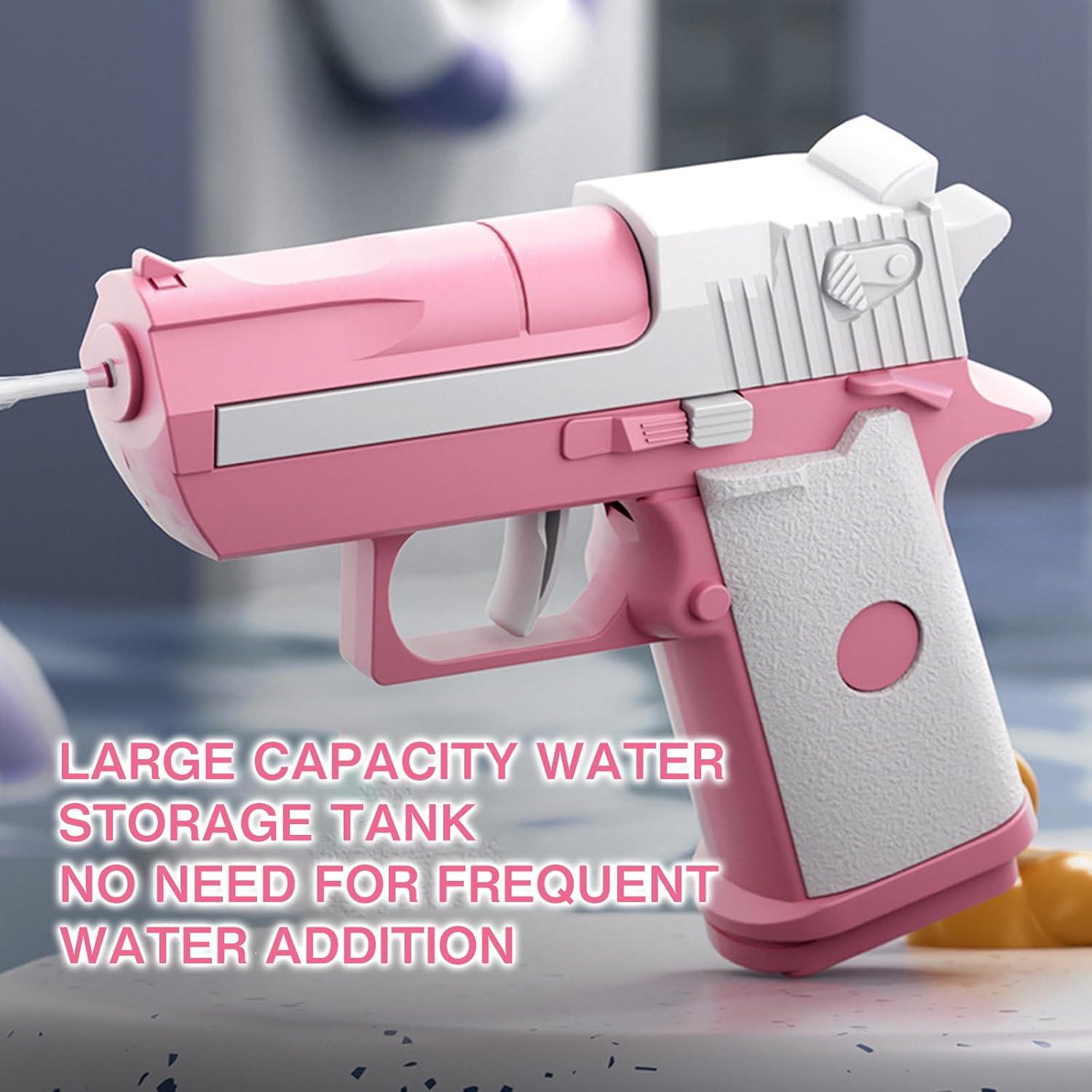 2er Set Mini Wasserpistolen für Kinder, hohe Reichweite, Sommergeschenke, Sport, Pools, Strände, Wasserschlachten, Pink