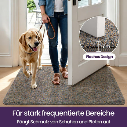 Fußmatte Innen Braun-Blau 120x180 cm – Rutschfest & Saugfähig