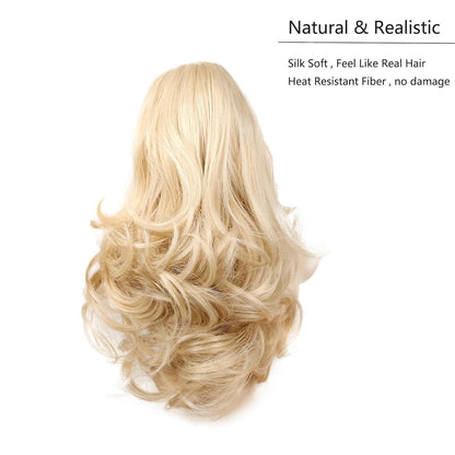 Welliges Zopfhaarteil – Schmutziges Blond Mix 30cm