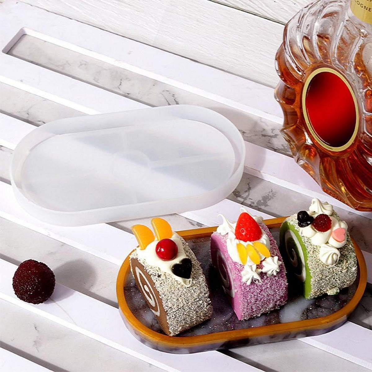 Silikonform Vase Set – 4 Formen + Palette für DIY Harzvasen
