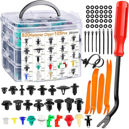 Auto Befestigungsclips Set 925 Teile mit Werkzeug & Aufbewahrungsbox