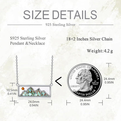 VONALA Senfkorn Berg Halskette Türkis 925 Sterling Silber Glaube Schmuck