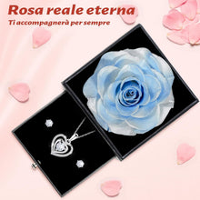 Ewige Rot Rose Konservierte Rose Geschenkset mit Halskette