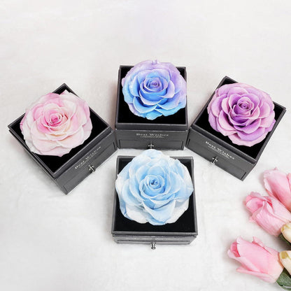 Sunia Ewige Rose mit 925 Silber Halskette, Mamma Infinity Blume Geschenk